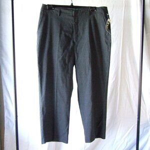 Le Redoute pants pinstripe vintage NWT new old stock grey white plus size 14